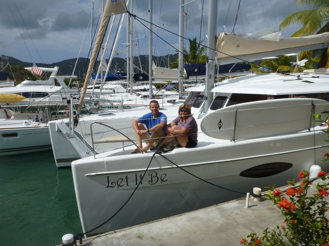 March 8th, arrived in Tortola and were able to board Let It Be.